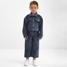 Костюм для девочки KAFTAN Velvet, размер 36 (134-140 см), синий