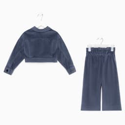 Костюм для девочки KAFTAN Velvet, размер 36 (134-140 см), синий