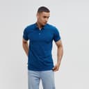 Футболка поло мужская MINAKU: Basic line, размер 42, синяя