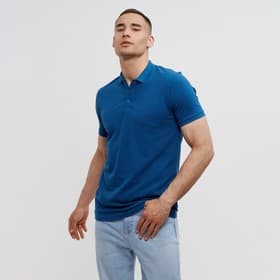 Футболка поло мужская MINAKU: Basic line, размер 44, синяя