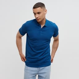 Футболка поло мужская MINAKU REGULAR FIT: синяя, р-р 46