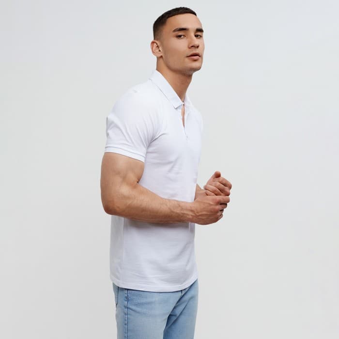 Футболка поло мужская MINAKU: Basic line, размер 42. белая