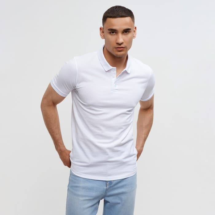 Футболка поло мужская MINAKU: Basic line, размер 44. белая