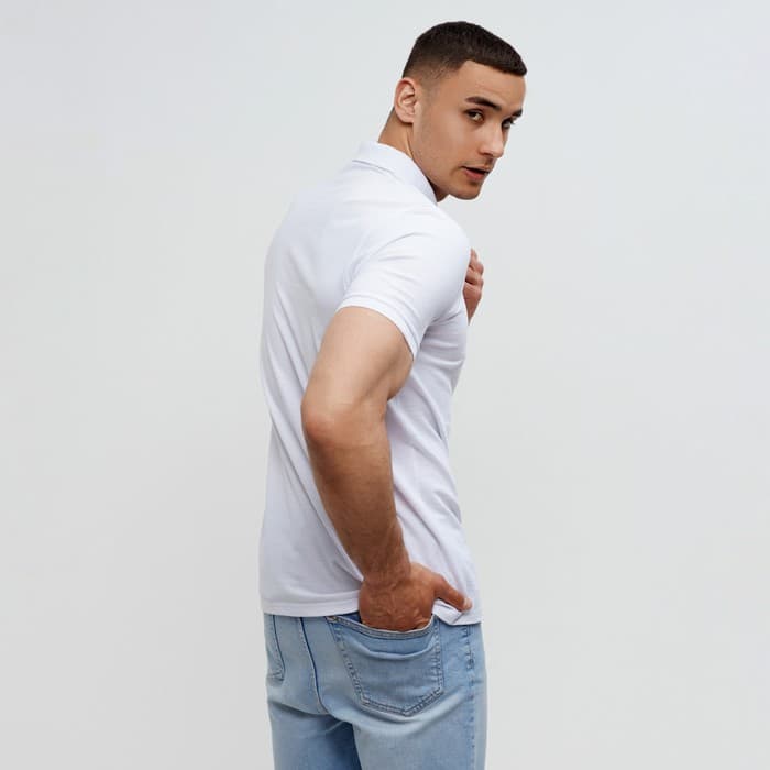 Футболка поло мужская MINAKU: Basic line, размер 44. белая