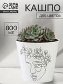 Кашпо для цветов «Силуэт», 800 мл, d=12 см, h=11 см, пластиковое