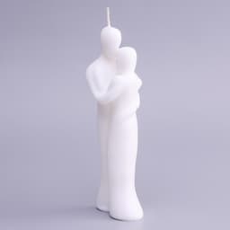 Свеча декоративная «Влюблённая пара», 15×5 см, белый