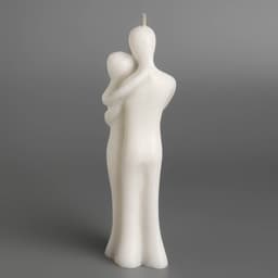 Свеча декоративная «Влюблённая пара», 15×5 см, белый