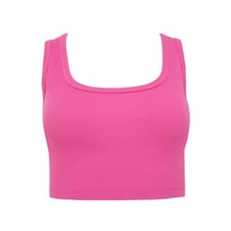 Топ женский в рубчик MINAKU: Basic line, ярко-розовый, размер 42