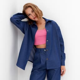 Топ женский в рубчик MINAKU: Basic line, ярко-розовый, размер 44