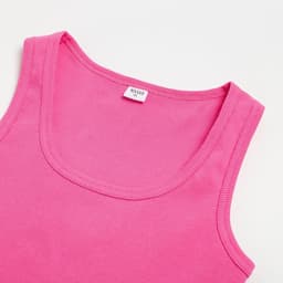 Топ женский в рубчик MINAKU: Basic line, ярко-розовый, размер 44