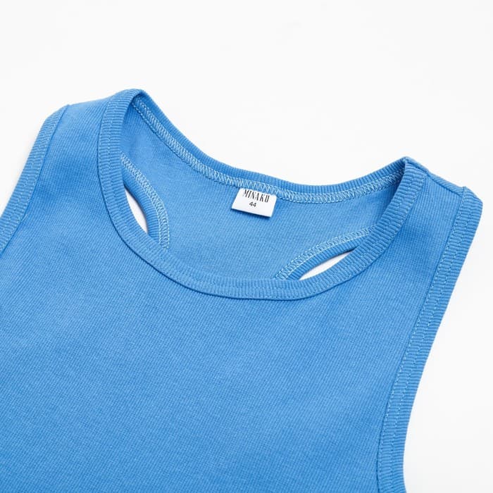 Топ женский MINAKU: Basic line, голубой, размер 44