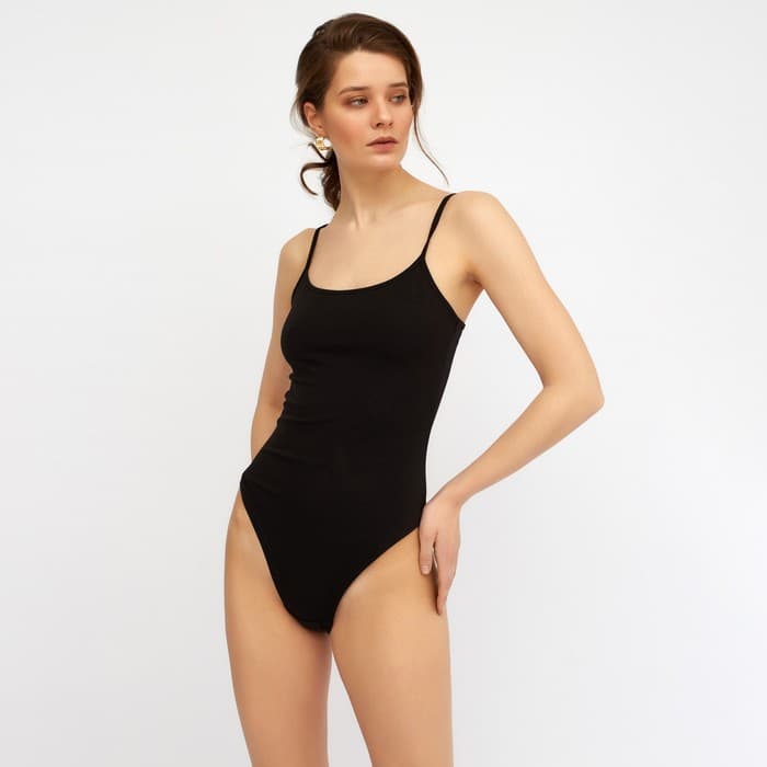 Боди женское MINAKU: Basic line цвет черный, размер 48