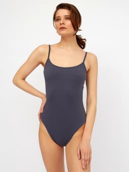 Боди женское MINAKU: Basic line графит, размер 48