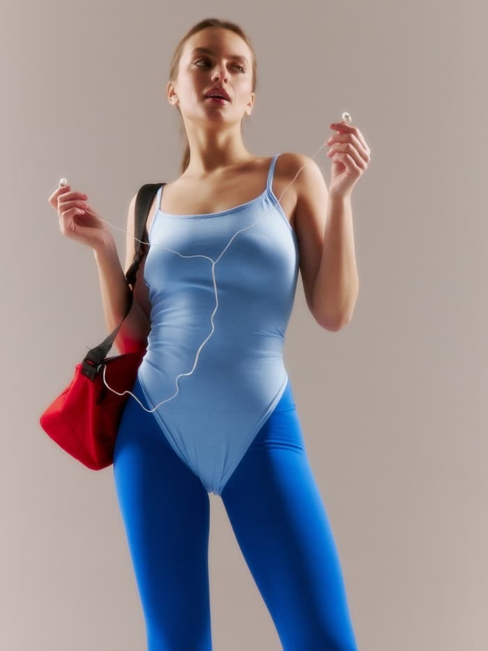 Боди женское MINAKU: Basic line цвет голубой, размер 44