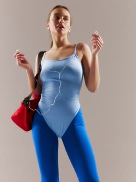 Боди женское MINAKU: Basic line цвет голубой, размер 46