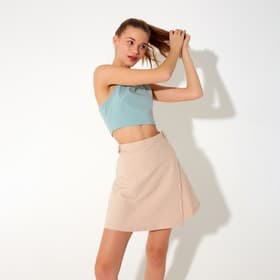 Юбка мини женская MINAKU: Casual Collection, бежевая, размер 42