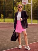 Юбка мини женская MINAKU: Casual Collection, ярко-розовая, размер 46