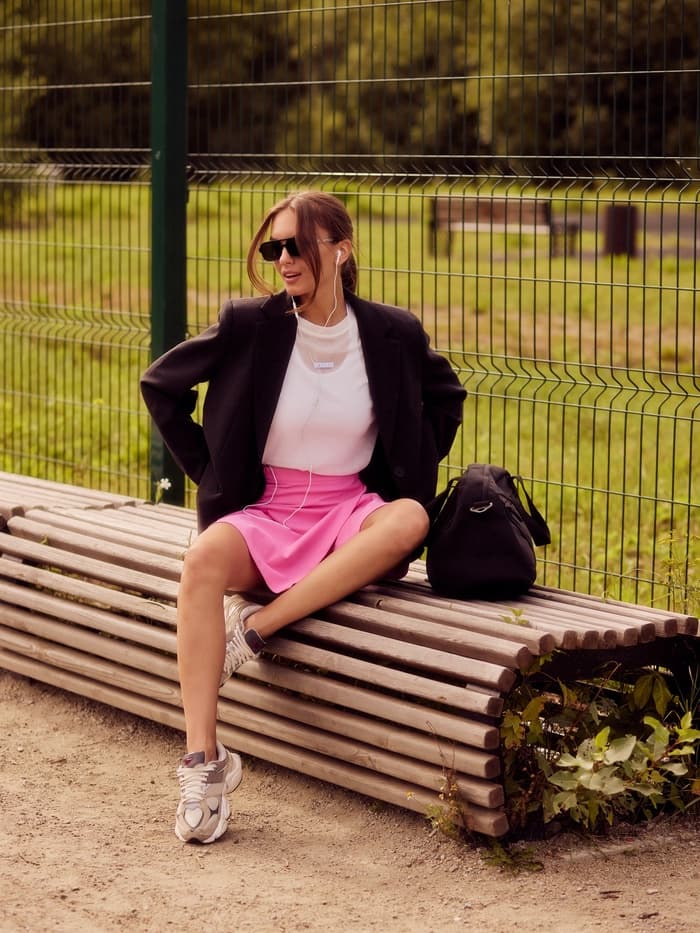 Юбка мини женская MINAKU: Casual Collection, ярко-розовая, размер 48