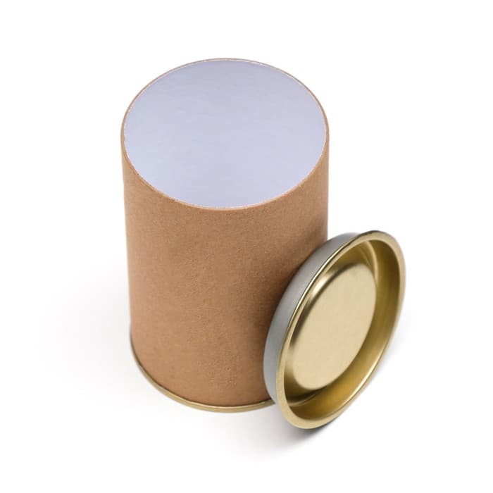 Тубус 63×100 мм (80 мм внутр. высота), картон, металлическая крышка