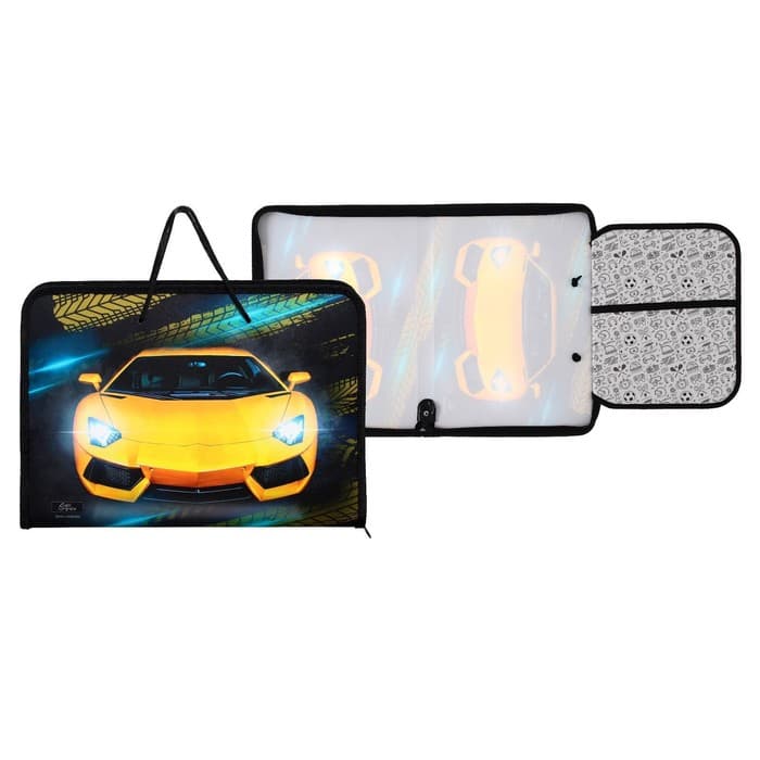 Папка для труда, А4, пластиковая, 32.5×23×2.5 см «Тачка»