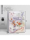 Пакет подарочный ламинированный, упаковка, «Лучшему учителю», MS 18×23×10 см