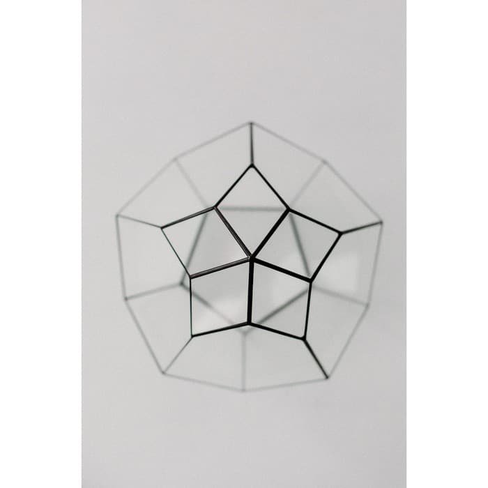 Флорариум «Бутон», стекло, швы чёрные