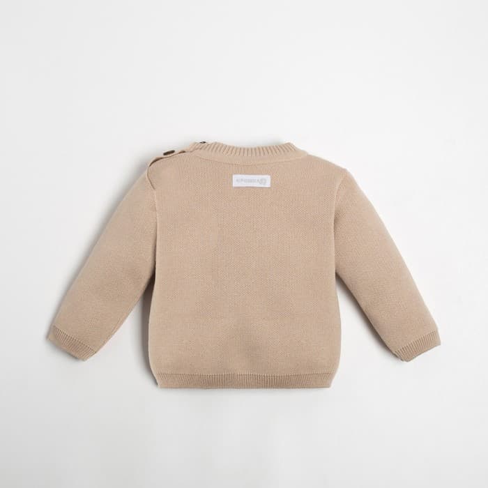 Джемпер вязаный «Крошка Я». Мишка», рост 86-92 см, бежевый