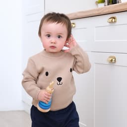 Джемпер вязаный «Крошка Я». Мишка», рост 86-92 см, бежевый