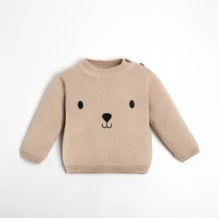 Джемпер вязаный «Крошка Я». Мишка» рост 98-104 см, бежевый