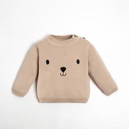 Джемпер вязаный «Крошка Я». Мишка» рост 98-104 см, бежевый