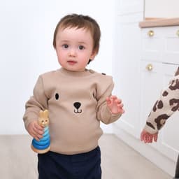 Джемпер вязаный «Крошка Я». Мишка» рост 98-104 см, бежевый