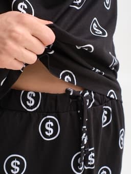 Пижама мужская KAFTAN Money, размер 48, чёрная