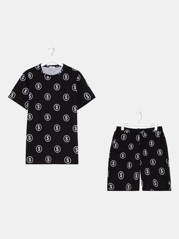 Пижама мужская KAFTAN Money, размер 50, чёрная