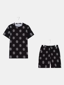 Пижама мужская KAFTAN Money, размер 56, чёрная