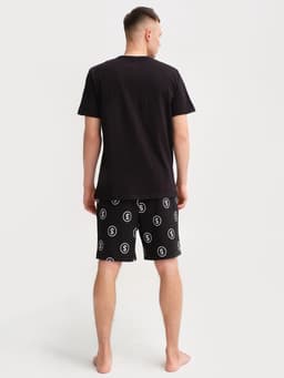 Пижама мужская (футболка, шорты) KAFTAN Moneymaker, размер 56, чёрная