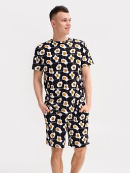 Пижама мужская KAFTAN «Яйца», размер 50, чёрная