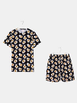 Пижама мужская KAFTAN «Яйца», размер 50, чёрная