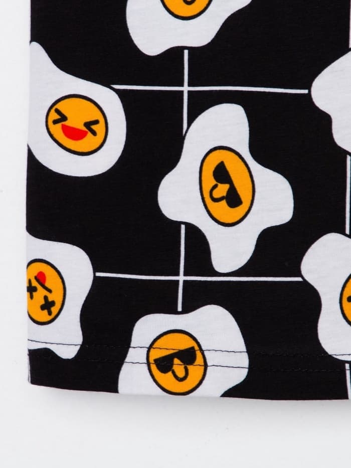 Пижама мужская KAFTAN «Яйца», размер 52, чёрная