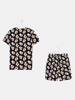 Пижама мужская KAFTAN «Яйца», размер 52, чёрная