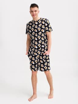 Пижама мужская KAFTAN «Яйца», размер 54, чёрная