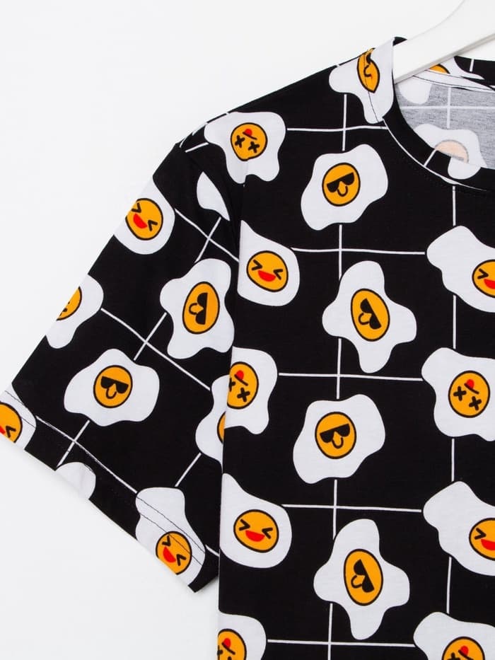 Пижама мужская KAFTAN «Яйца», размер 56, чёрная