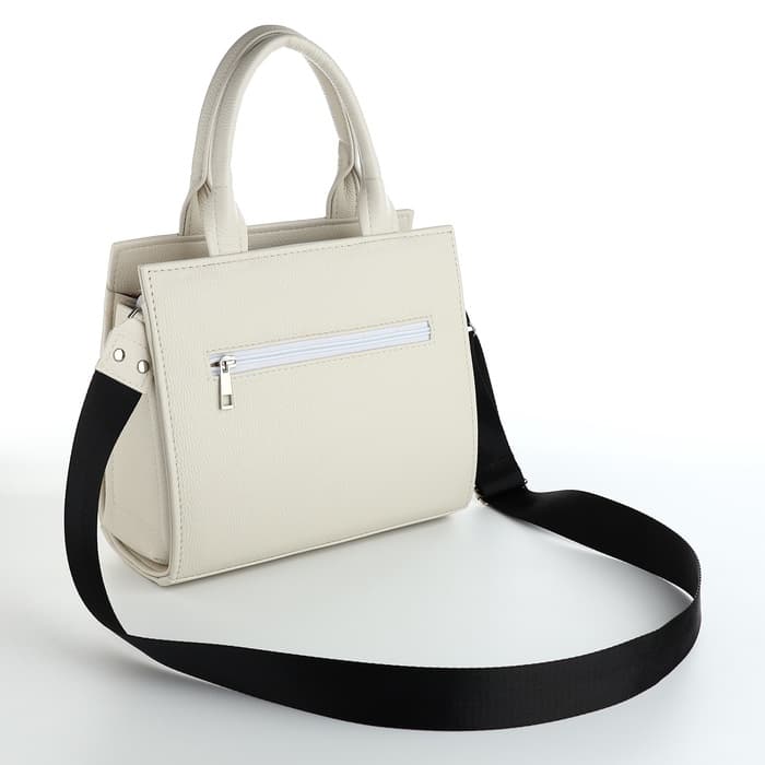 Сумка женская тоут TEXTURA на молнии, 25×12×22 см, белый