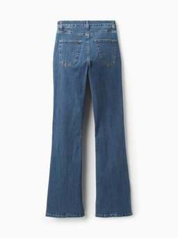 Джинсы женские клёш со стрелкой MINAKU: Jeans Collection, размер 44, синие