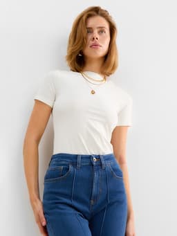 Джинсы женские клёш со стрелкой MINAKU: Jeans Collection, размер 46, синие