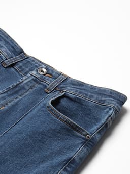 Джинсы женские клёш со стрелкой MINAKU: Jeans Collection, размер 46, синие
