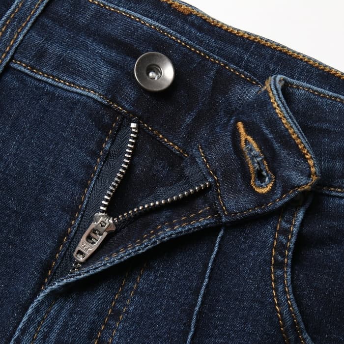 Джинсы женские клёш со стрелкой MINAKU: Jeans Collection, размер 42, тёмно-синие