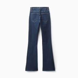 Джинсы женские клёш со стрелкой MINAKU: Jeans Collection, размер 42, тёмно-синие