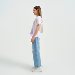 Футболка для девочки KAFTAN: Selfie, белая, размер 40 (158-164 см)