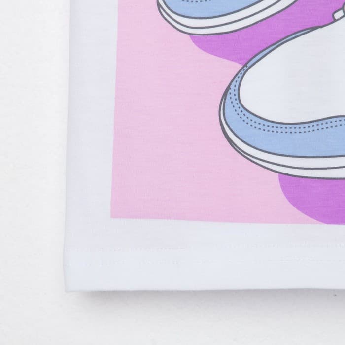 Футболка для девочки KAFTAN: Selfie, белая, размер 40 (158-164 см)