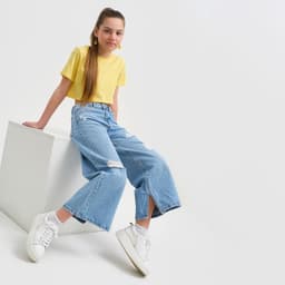 Футболка для девочки укороченная KAFTAN: Selfie, жёлтая, рост 164-170 см